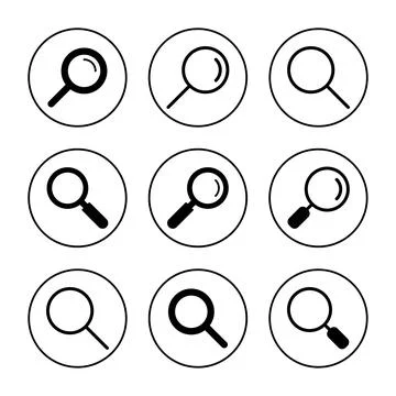 Search icon vector. search magnifying glass sign and symbol 库存插图