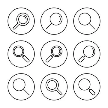 Search icon vector. search magnifying glass sign and symbol 库存插图
