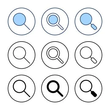 Search icon vector. search magnifying glass sign and symbol 库存插图