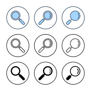 Search icon vector. search magnifying glass sign and symbol 库存插图