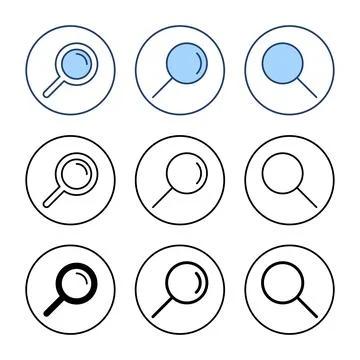 Search icon vector. search magnifying glass sign and symbol 库存插图