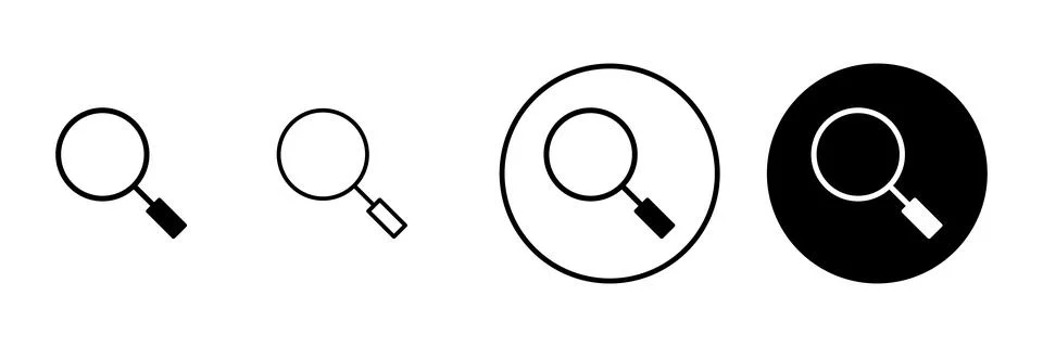 Search icon vector. search magnifying glass sign and symbol イラスト素材
