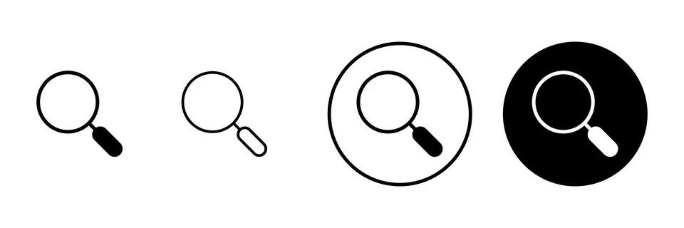 Search icon vector. search magnifying glass sign and symbol イラスト素材