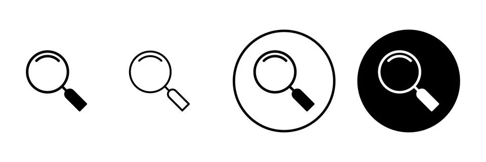 Search icon vector. search magnifying glass sign and symbol イラスト素材