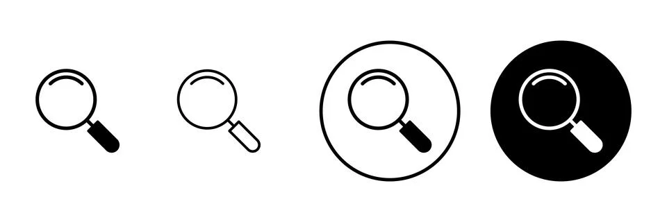 Search icon vector. search magnifying glass sign and symbol イラスト素材