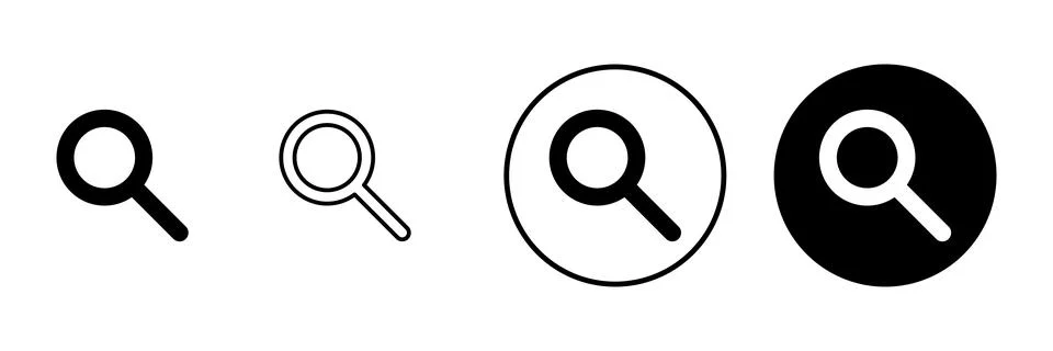 Search icon vector. search magnifying glass sign and symbol イラスト素材