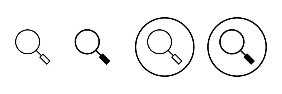 Search icon vector. search magnifying glass sign and symbol Illustrazione stock