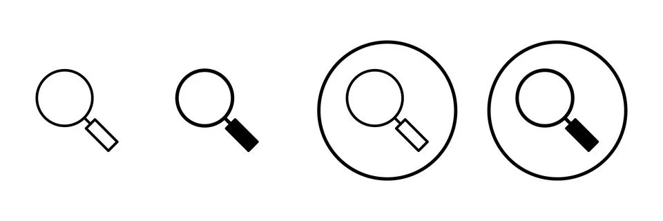 Search icon vector. search magnifying glass sign and symbol Illustrazione stock