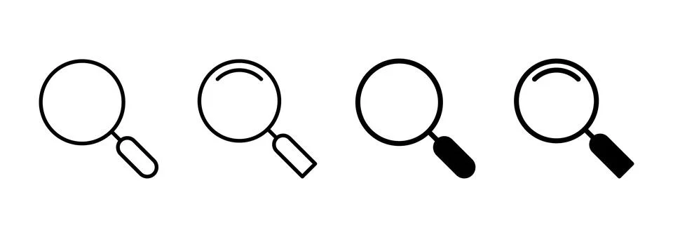 Search icon vector. search magnifying glass sign and symbol Stock Illustration