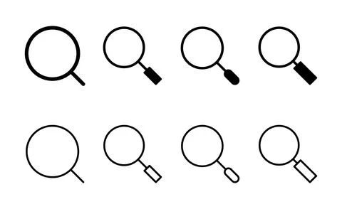 Search icon vector. search magnifying glass sign and symbol Stock Illustration