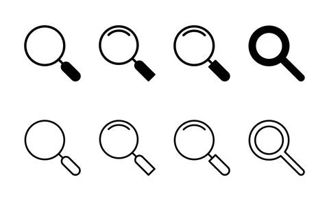 Search icon vector. search magnifying glass sign and symbol Stock Illustration