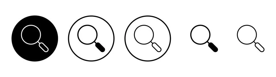 Search icon vector. search magnifying glass sign and symbol Stock Illustration