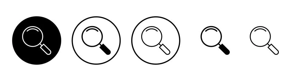 Search icon vector. search magnifying glass sign and symbol Stock Illustration