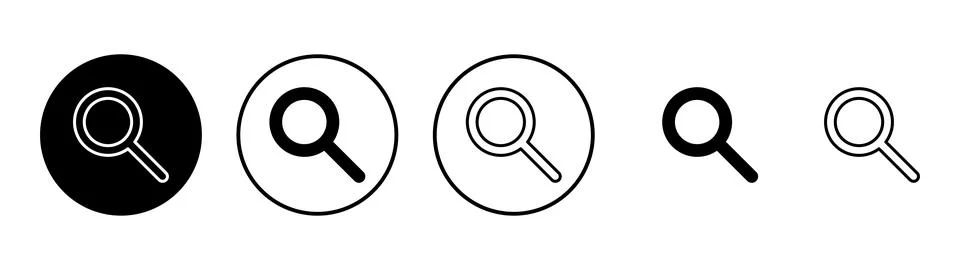 Search icon vector. search magnifying glass sign and symbol Stock Illustration