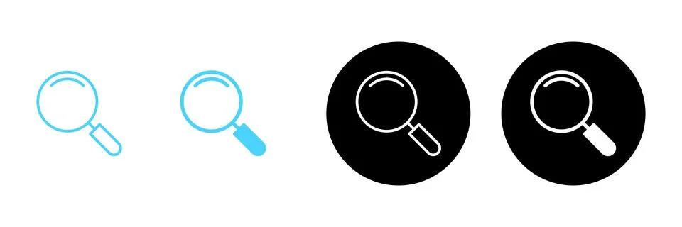 Search icon vector. search magnifying glass sign and symbol Stock Illustration