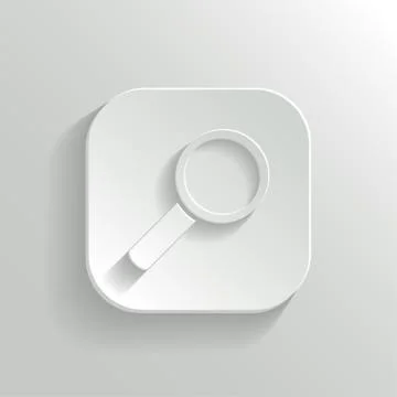 Search icon - vector white app button Stock Illustration