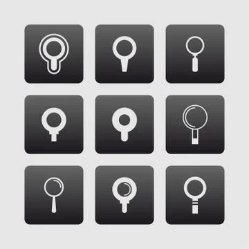 Search icons Illustrazione stock
