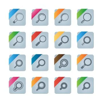 Search icons Stock Illustration