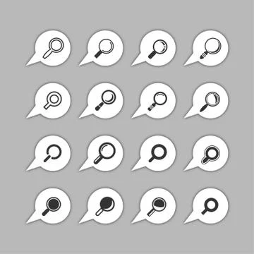 Search icons Stock Illustration