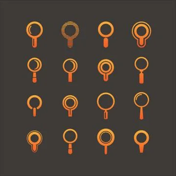 Search icons Stock Illustration