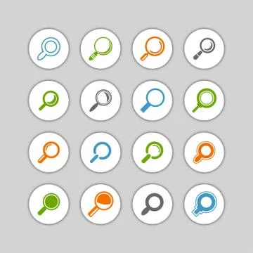 Search icons Stock Illustration