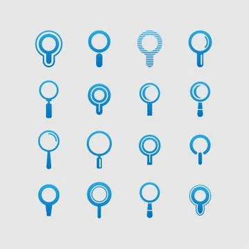 Search icons Stock Illustration