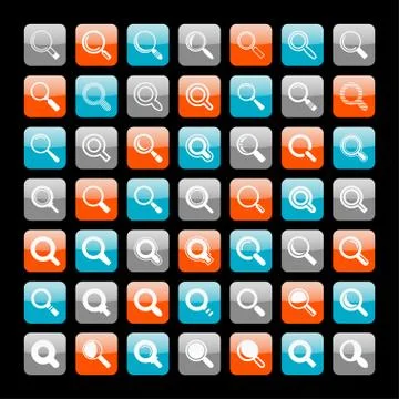 Search icons Stock Illustration