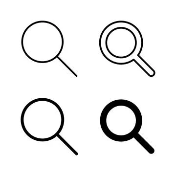 Search icons vector. search magnifying glass sign and symbol Stock Illustration