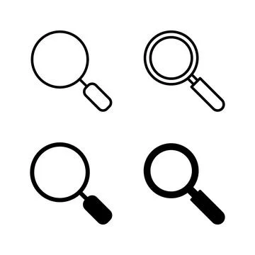 Search icons vector. search magnifying glass sign and symbol Stock Illustration