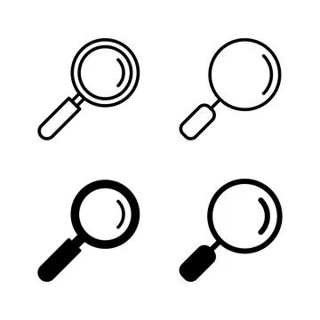 Search icons vector. search magnifying glass sign and symbol Stock Illustration