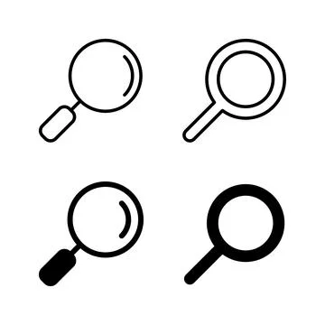 Search icons vector. search magnifying glass sign and symbol Illustrazione stock