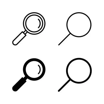 Search icons vector. search magnifying glass sign and symbol Illustrazione stock