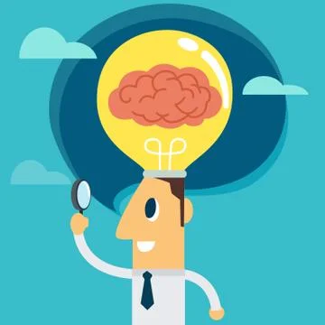 Search Idea Brain Stock Illustration