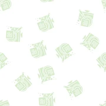 Search information glyph seamless pattern Illustrazione stock