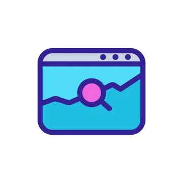 Search for information in the vector icon folder. Isolated contour symbol Stock Illustration