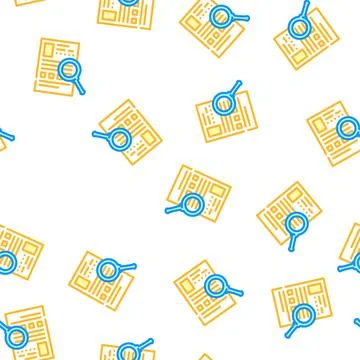 Search for information vector seamless pattern Stock Illustration
