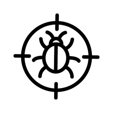 Search for insect icon vector. Isolated contour symbol illustration Stockillustratie