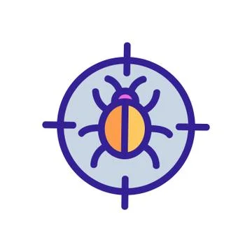 Search for insect icon vector. Isolated contour symbol illustration Stockillustratie