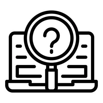 Search integrity icon outline vector. Core mission Stock Illustration