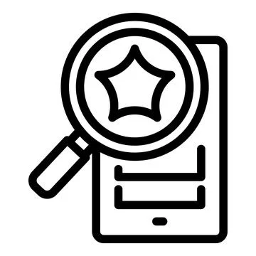 Search integrity icon outline vector. Core mission Stock Illustration