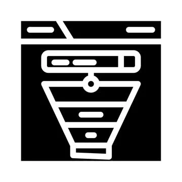 Search intent seo glyph icon vector illustration Stock Illustration