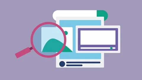 Search Interface and Content Discovery 2d Animation with Alpha Matte Stock Footage 342086726