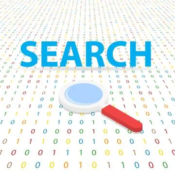 Search the Internet on a digital background. Stock Illustration
