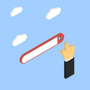 Search the Internet through a web browser. Stock Illustration