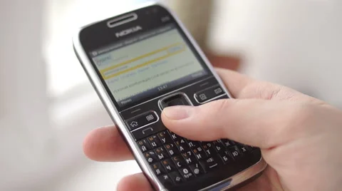 Search on the internet on your mobile (7) Video stock 48629682