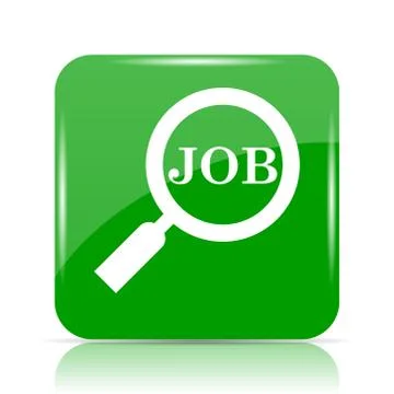 Search for job icon. Internet button on white background.. Stock Illustration