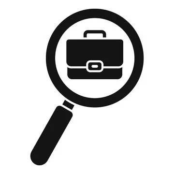 Search job icon simple vector. Business computer Stock Illustration