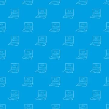 Search job pattern vector seamless blue Stock Illustration