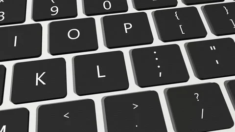 Search key on a computer keyboard 3d animation Stock Footage 146963224
