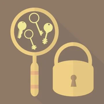 Search keys Stock Illustration